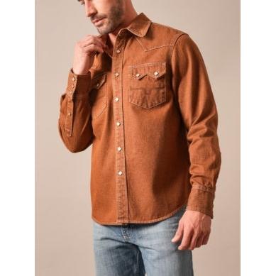 Kimes Mens Roscoe Long Sleeve Shirt - Brown