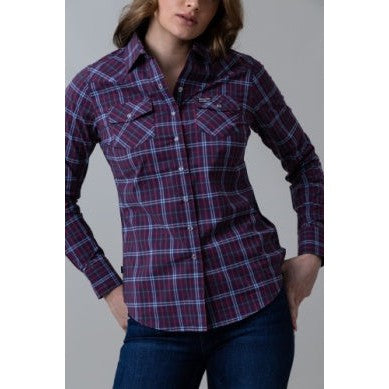 Kimes Women's Lucas Plaid Long Sleeve Shirt - Multiple Colours