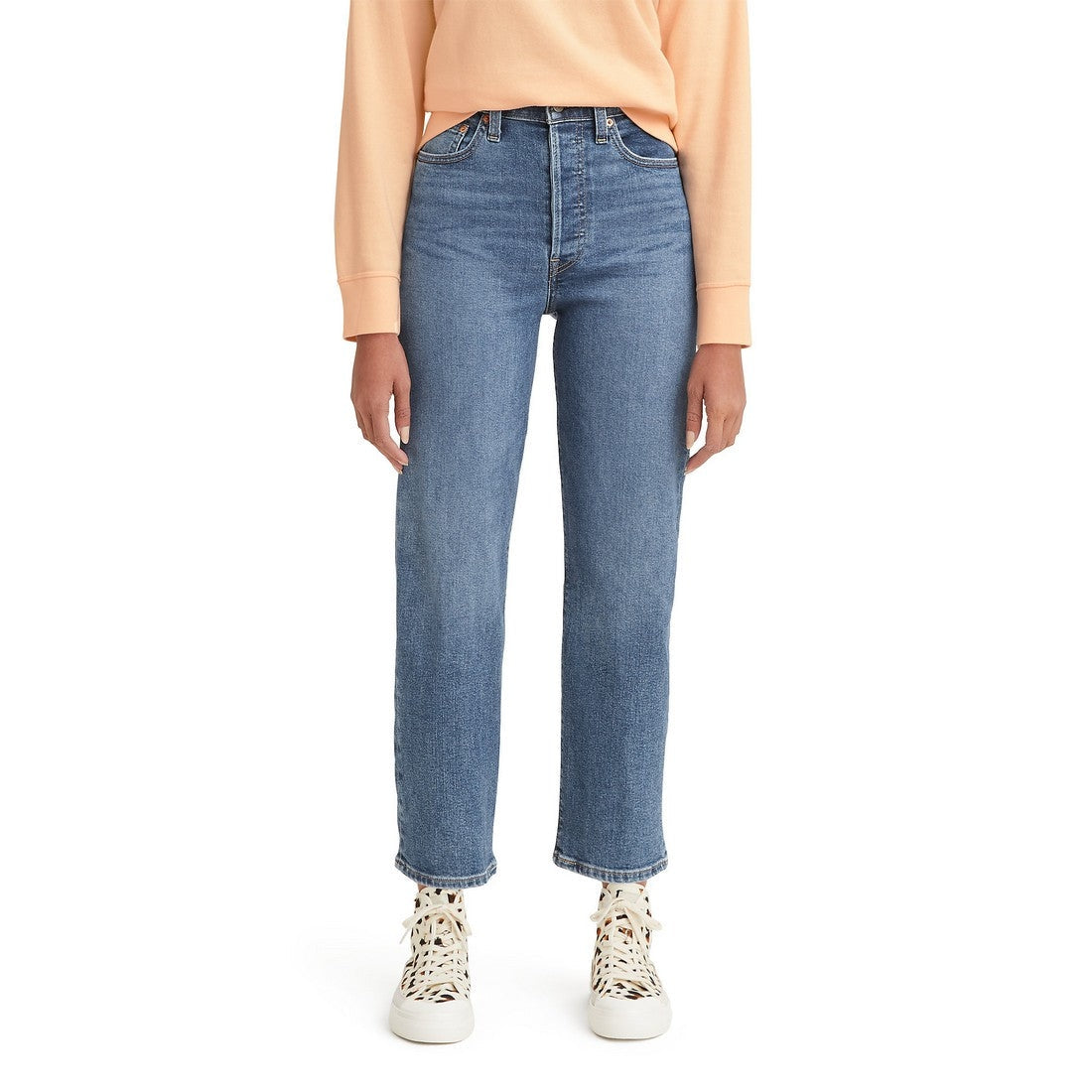 Levi Women's Ribcage Straight Ankle Jeans - Summer Slide