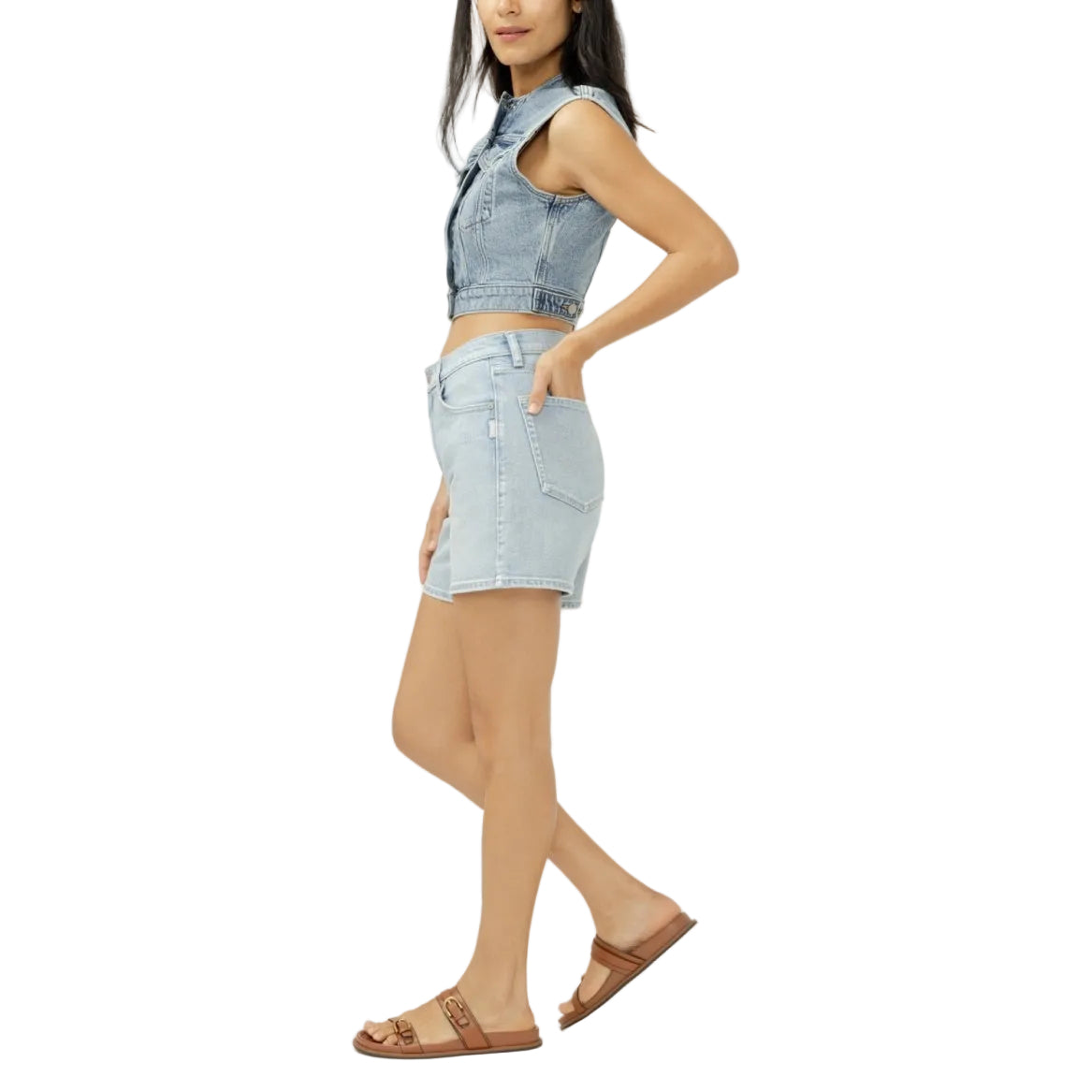 Silver Women's Cropped Vest - Wanderlust