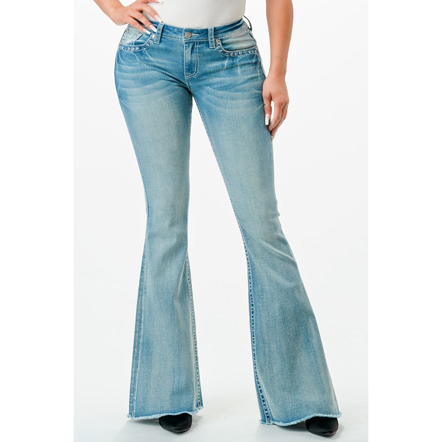 Grace in LA Women's Easy Trouser Jeans - Geometric Design