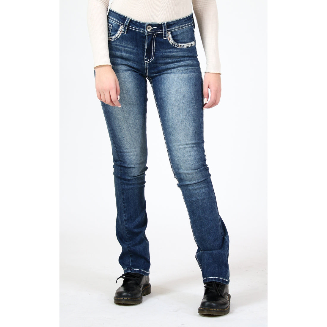 Grace in LA Women's Easy Bootcut Jeans - W Border