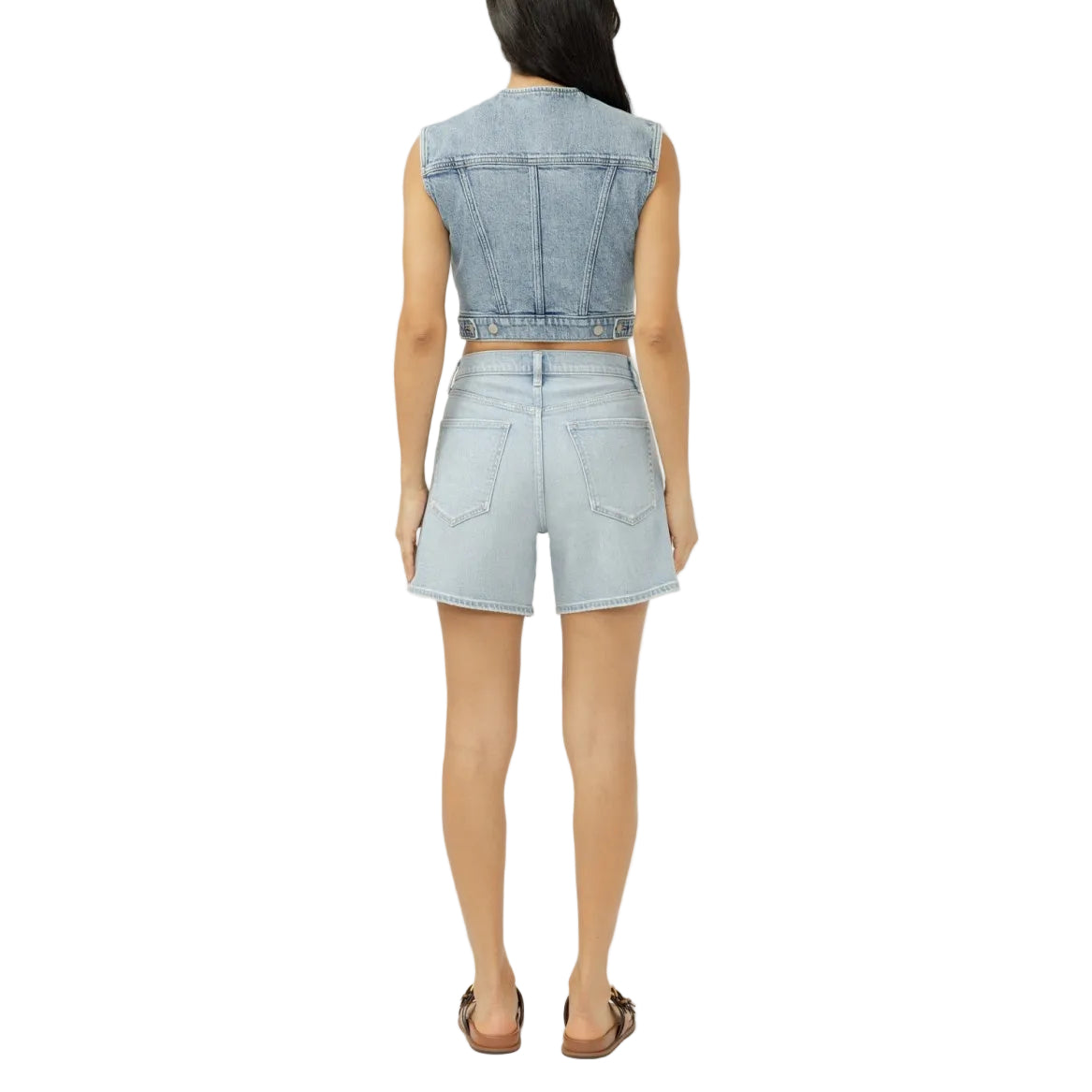 Silver Women's Cropped Vest - Wanderlust