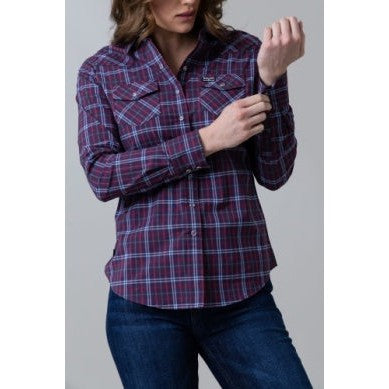 Kimes Women's Lucas Plaid Long Sleeve Shirt - Multiple Colours