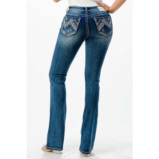 Grace in LA Women's Easy Bootcut Jeans - W Stitch
