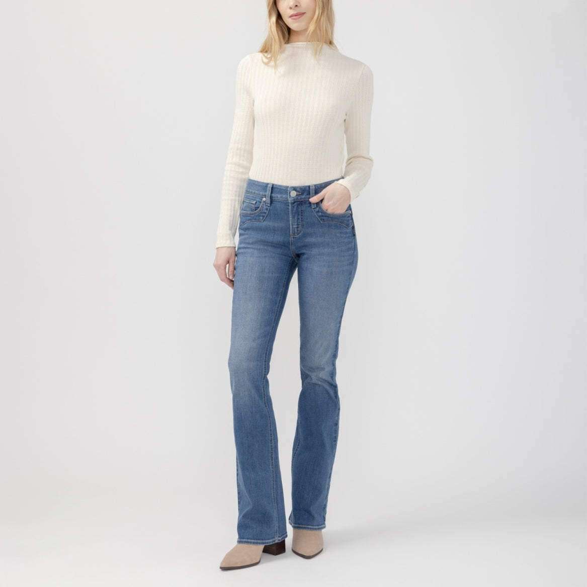 Silver Women's Elyse Bootcut Jeans- Freeport