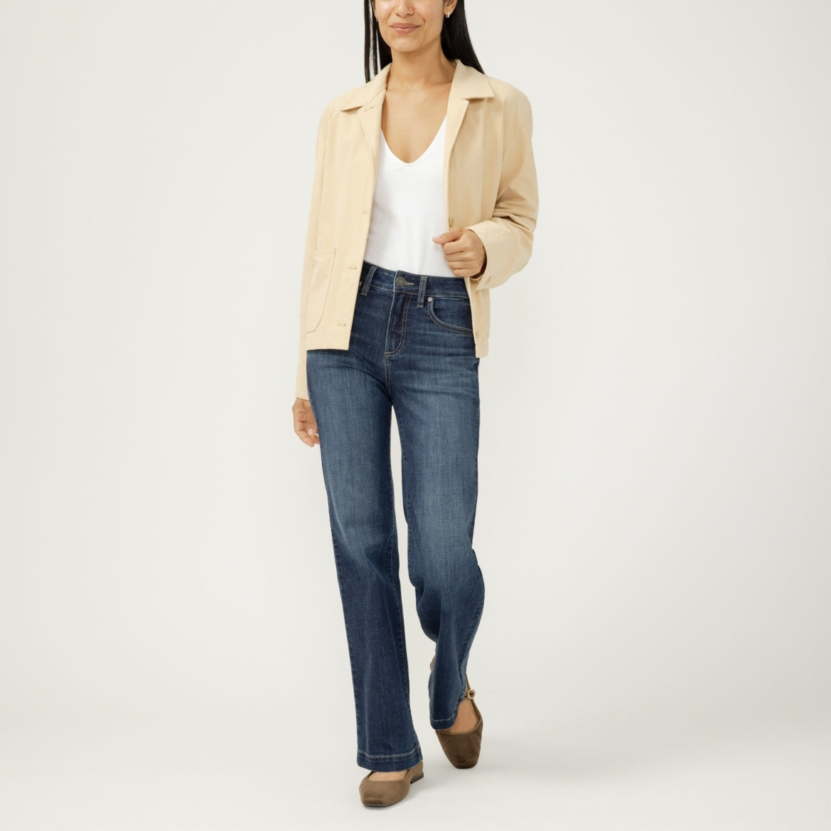 Silver Women's Avery  High Rise Stretch Trouser Jean - Dark Indigo