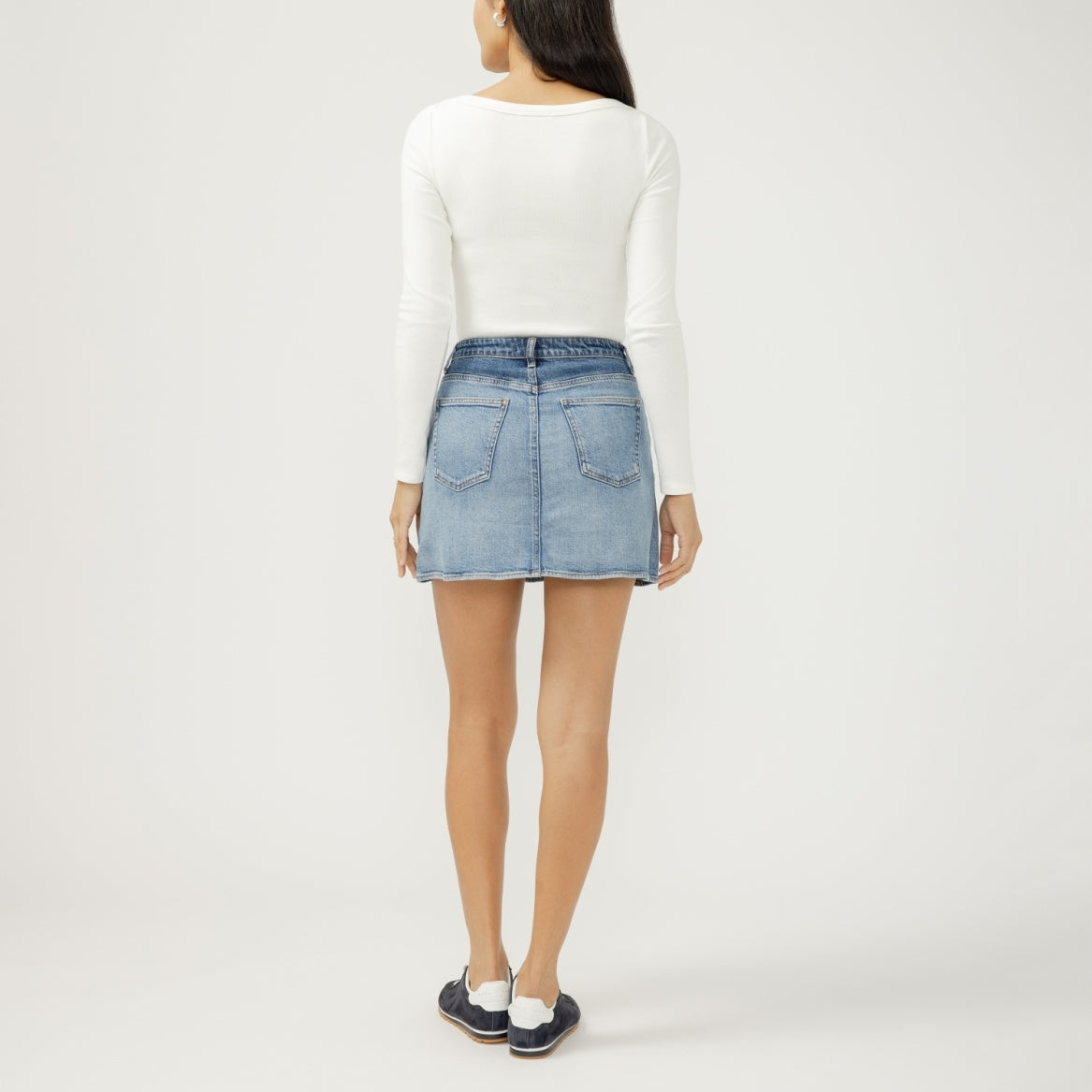 Silver Women's Western Denim Mini Skirt- Glimmer