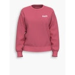 Levi Women's Graphic Standard Crew Soft Sweater - Chrome Poster Logo