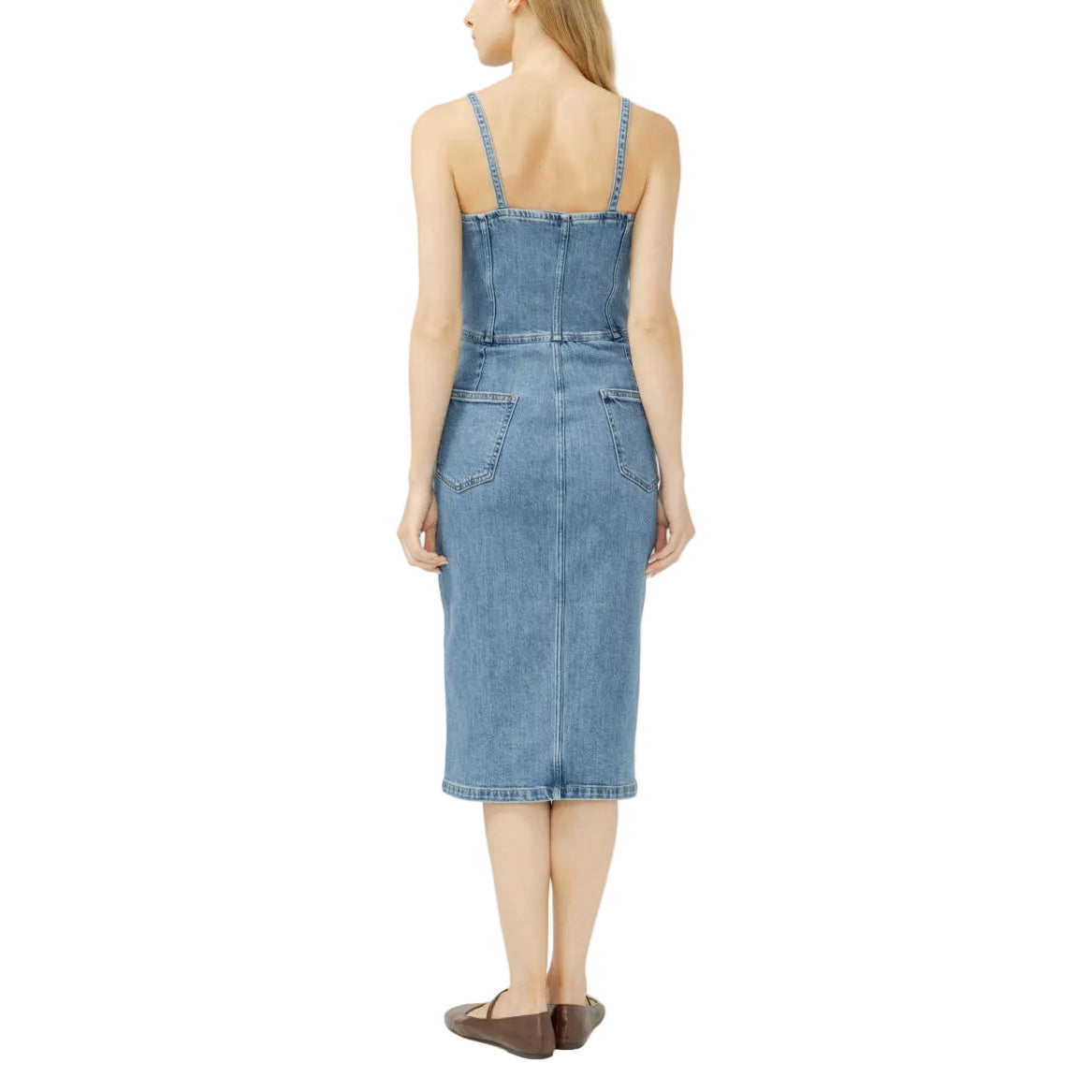 Silver Women's Denim Midi Dress - Cocoa
