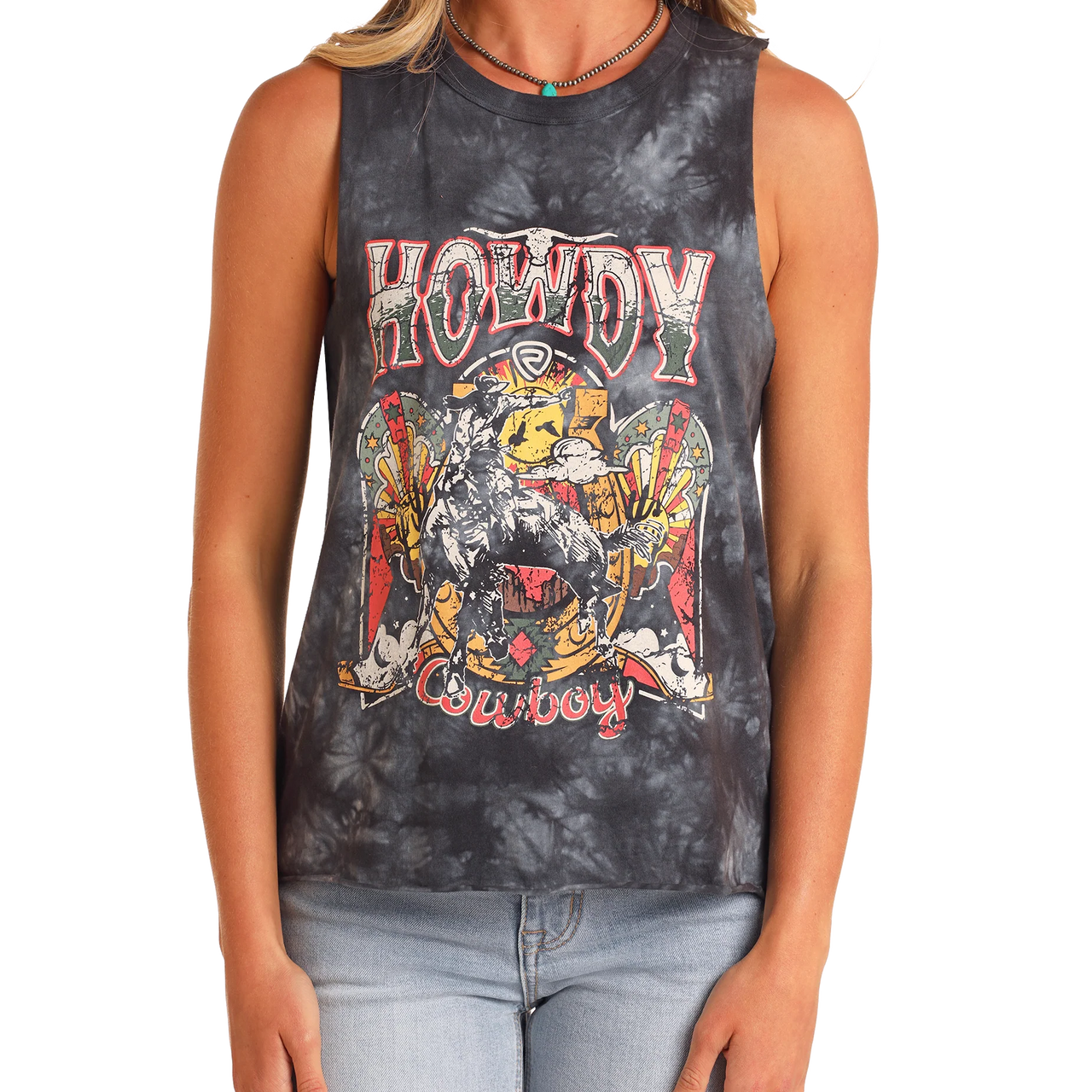 Rock & Roll Women's Howdy Cowboy Tank - Black