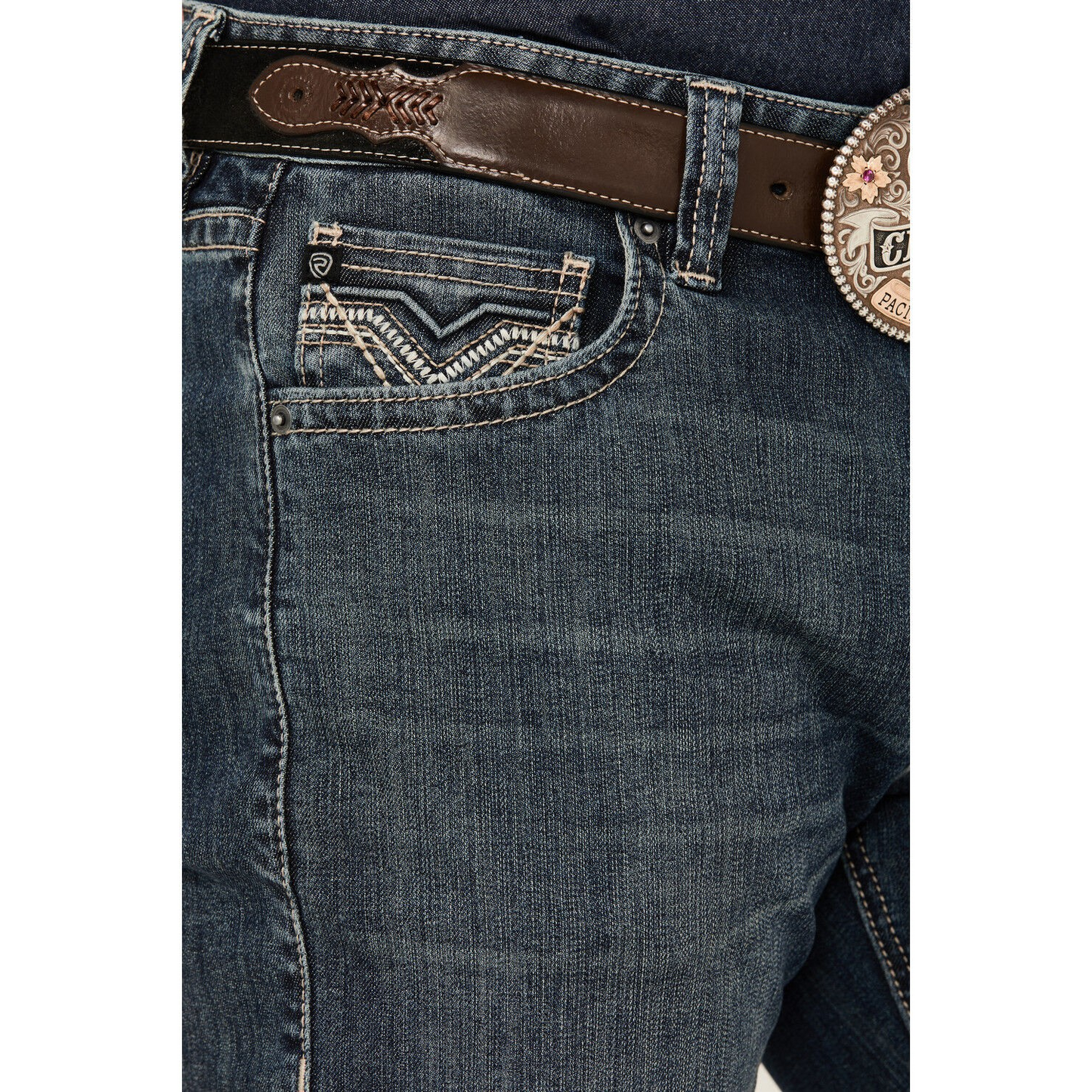 Rock & Roll Men's Medium Vintage Straight Bootcut Jeans - Medium Vintage