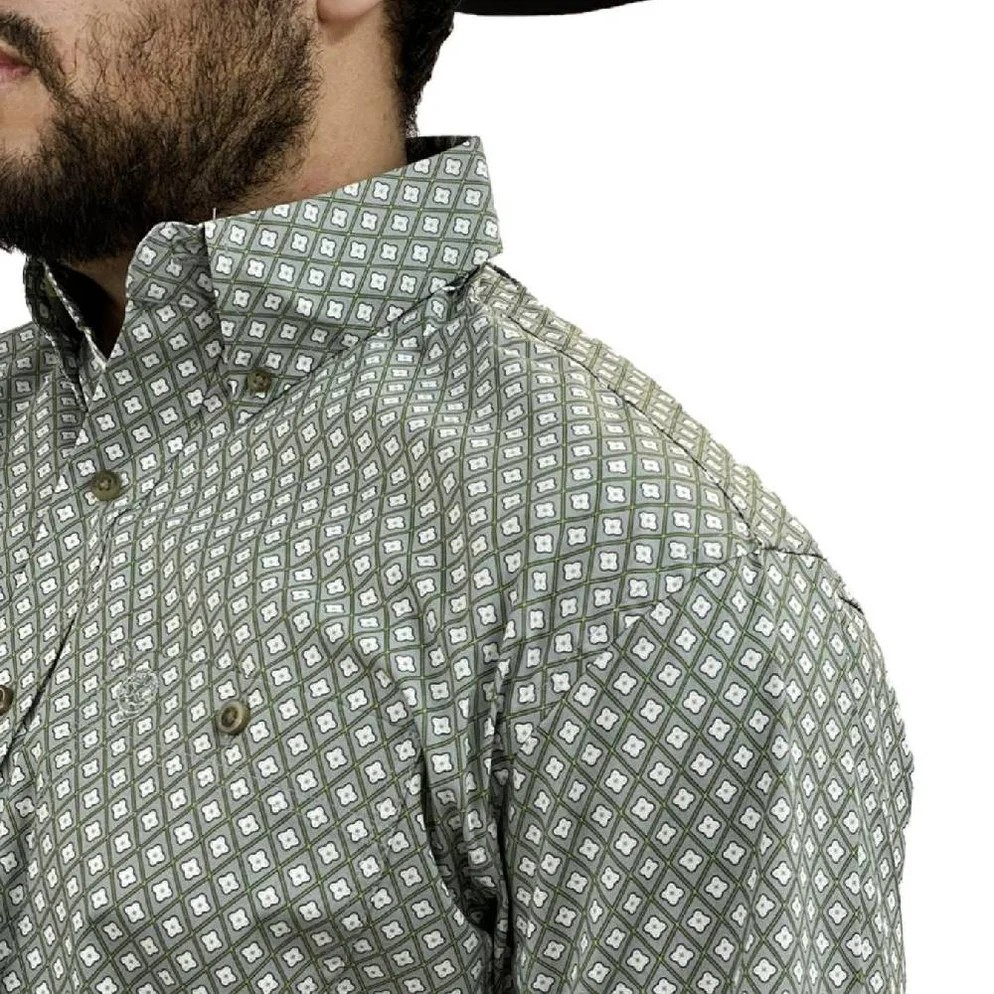 Wrangler Men's George Strait Long Sleeve Shirt - Green