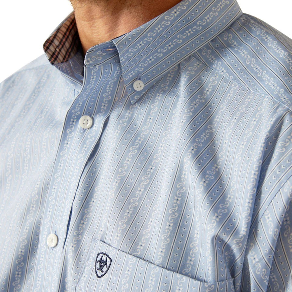 Ariat Men's Welburn Classic Fit Shirt - Bel Air Blue