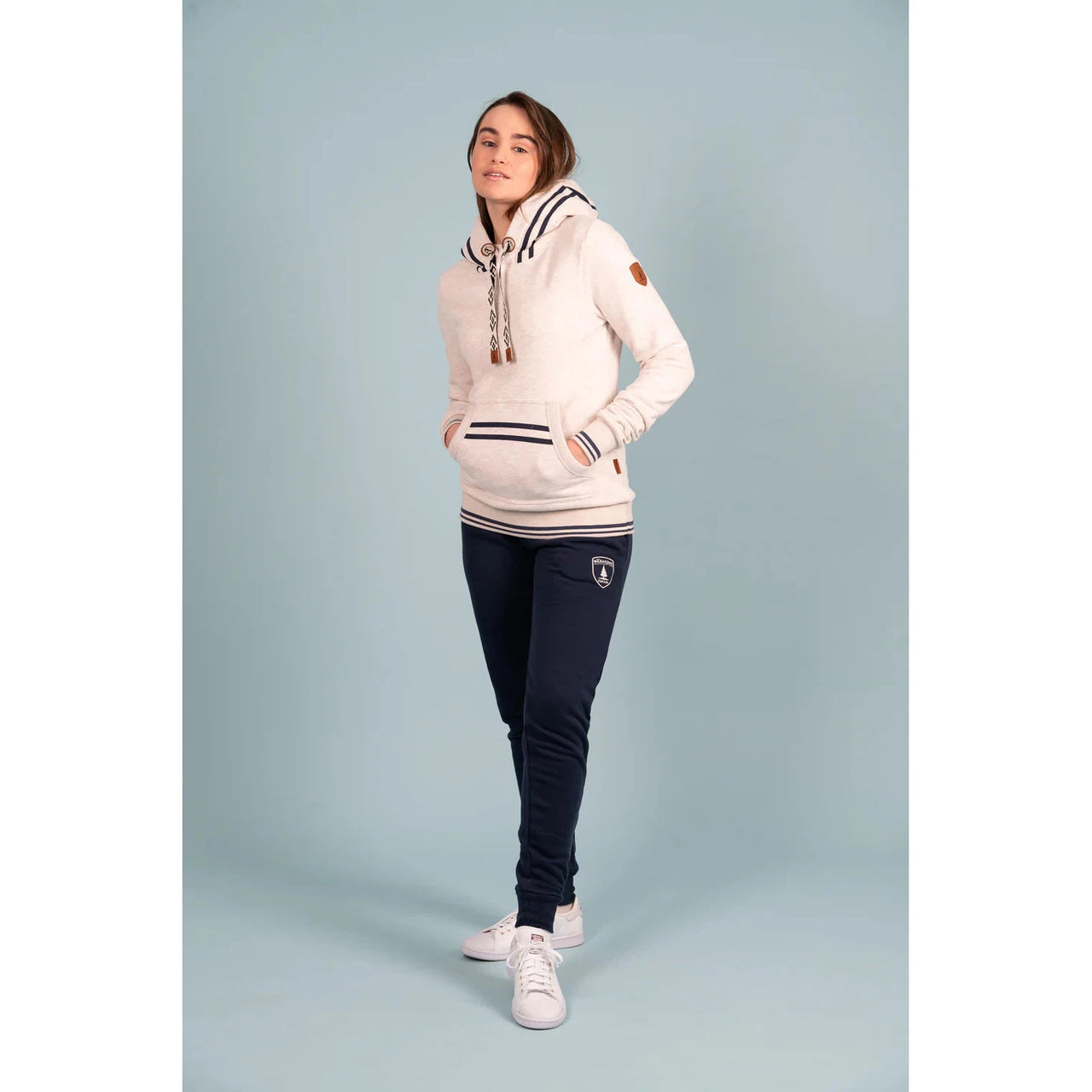 Wanakome MIKKI Hoodie-Oatmeal Stripe