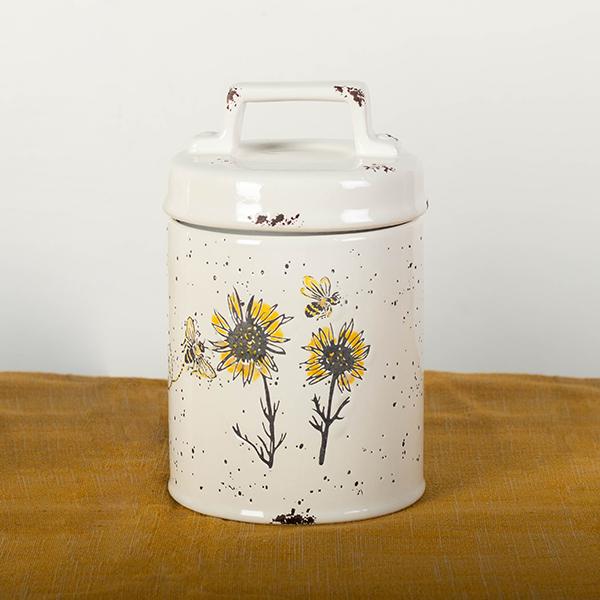 Ceramic Jar, Sunflower