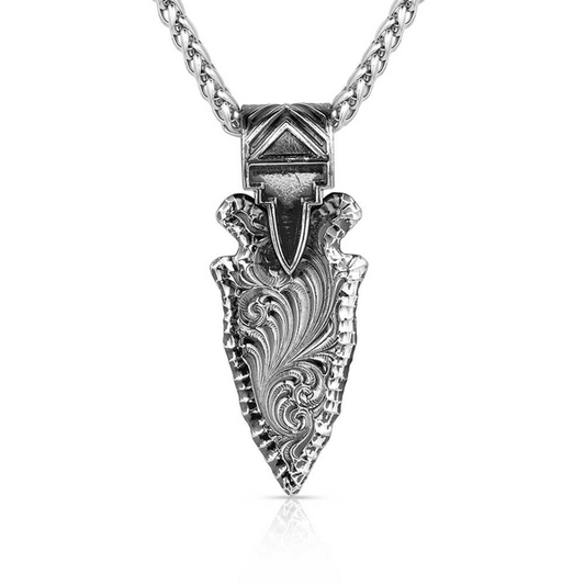 Silversmith Men's Old West Arrowhead Necklace