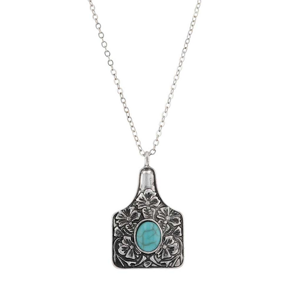 Montana Silversmith Women's Floral Cowtag Necklace - Irvine Tack & Western Wear