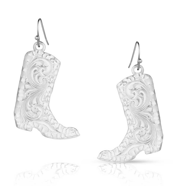 Montana Silversmith Chiseled Boots Earrings