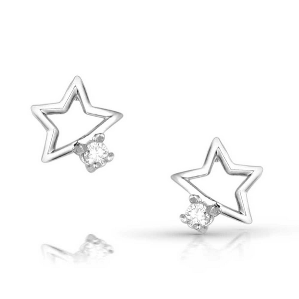 Montana Silversmith Single Star Crystal Earrings