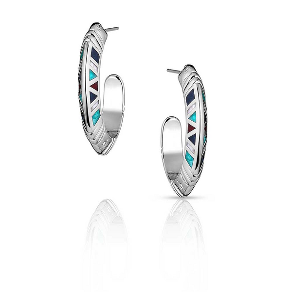 Montana Silversmith Hidden Mosaic Hoop Earrings