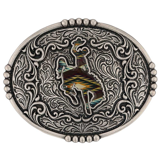 Attitude Oval Sunrise Bronc Buckle