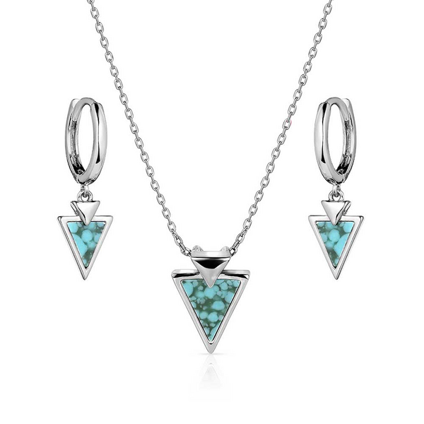 Montana Silversmith Pointed Path Turquoise Jewelry Set