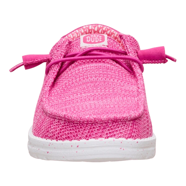 Hey Dude Women's Wendy Stretch Sox Shoes - Fuchsia Pink