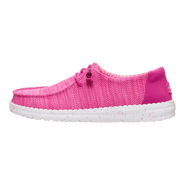 Hey Dude Women's Wendy Stretch Sox Shoes - Fuchsia Pink