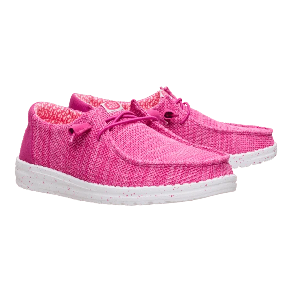 Hey Dude Women's Wendy Stretch Sox Shoes - Fuchsia Pink