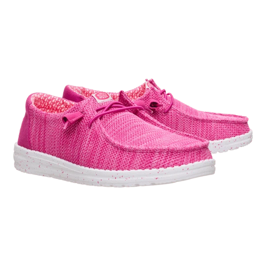 Hey Dude Women's Wendy Stretch Sox Shoes - Fuchsia Pink