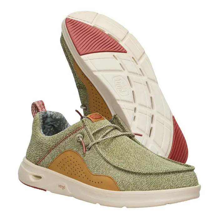 Hey Dude Men's Wally Hey2O Mesh Shoes - Burnt Olive/Multi