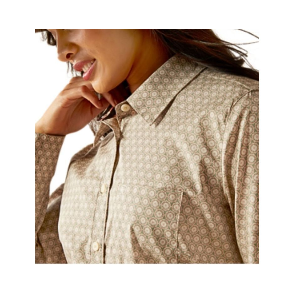 Ariat Women's Long Sleeve Kirby Stretch Shirt- Caidan Sea Spray