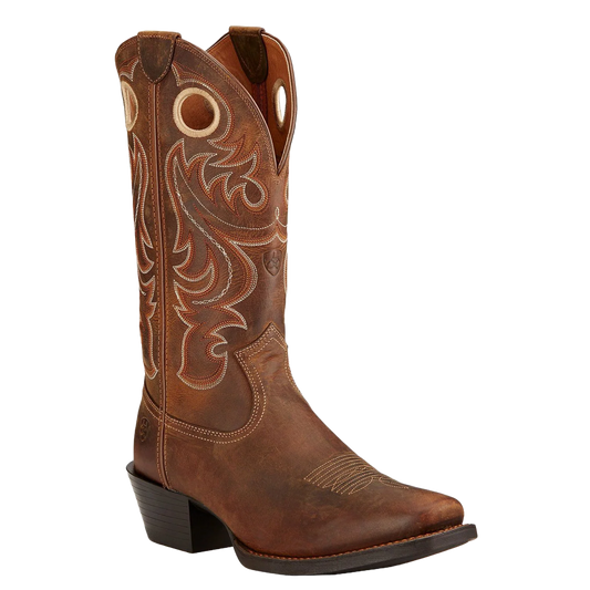 Ariat Men's Sport Wide Square Toe Western Boots - Powder Brown