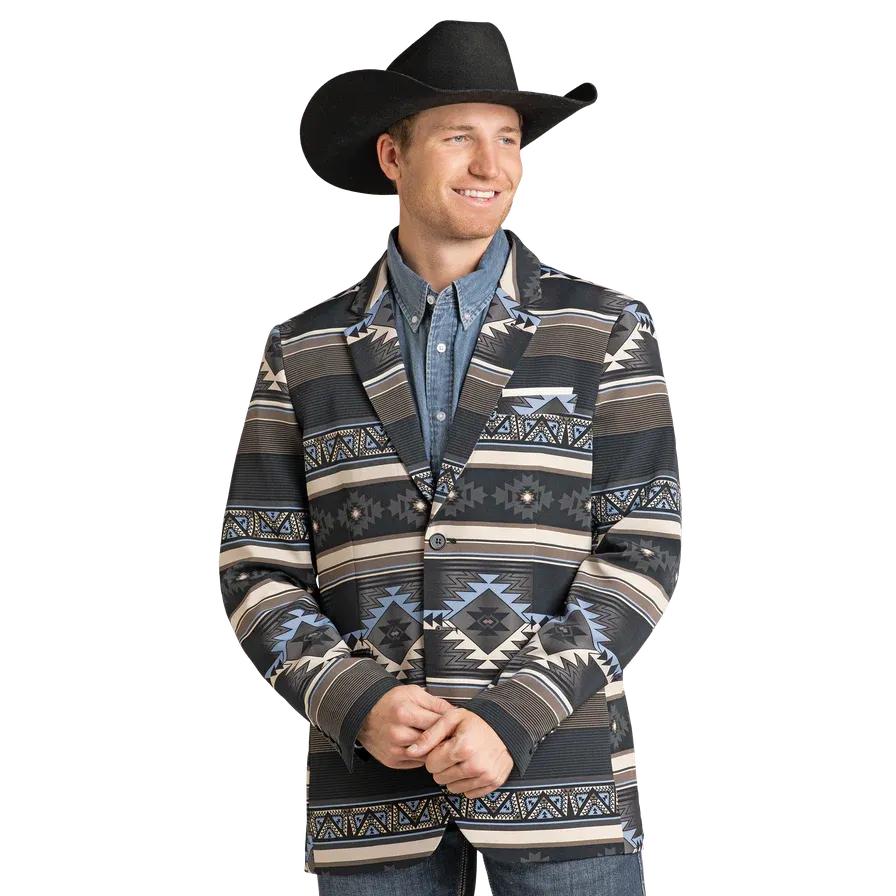 Rock & Roll Men's Cowboy Sport Coat - Black