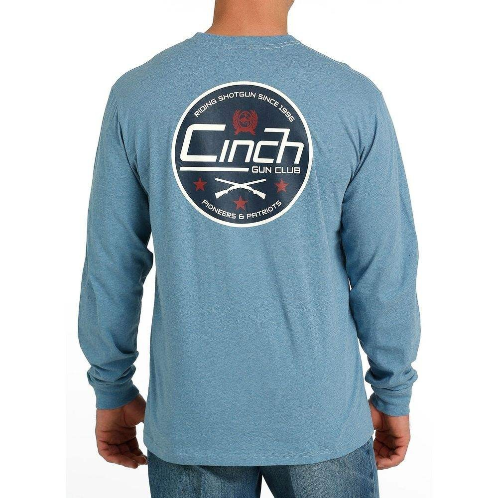 Cinch Men's Long Sleeve Gun Club Tee - Blue