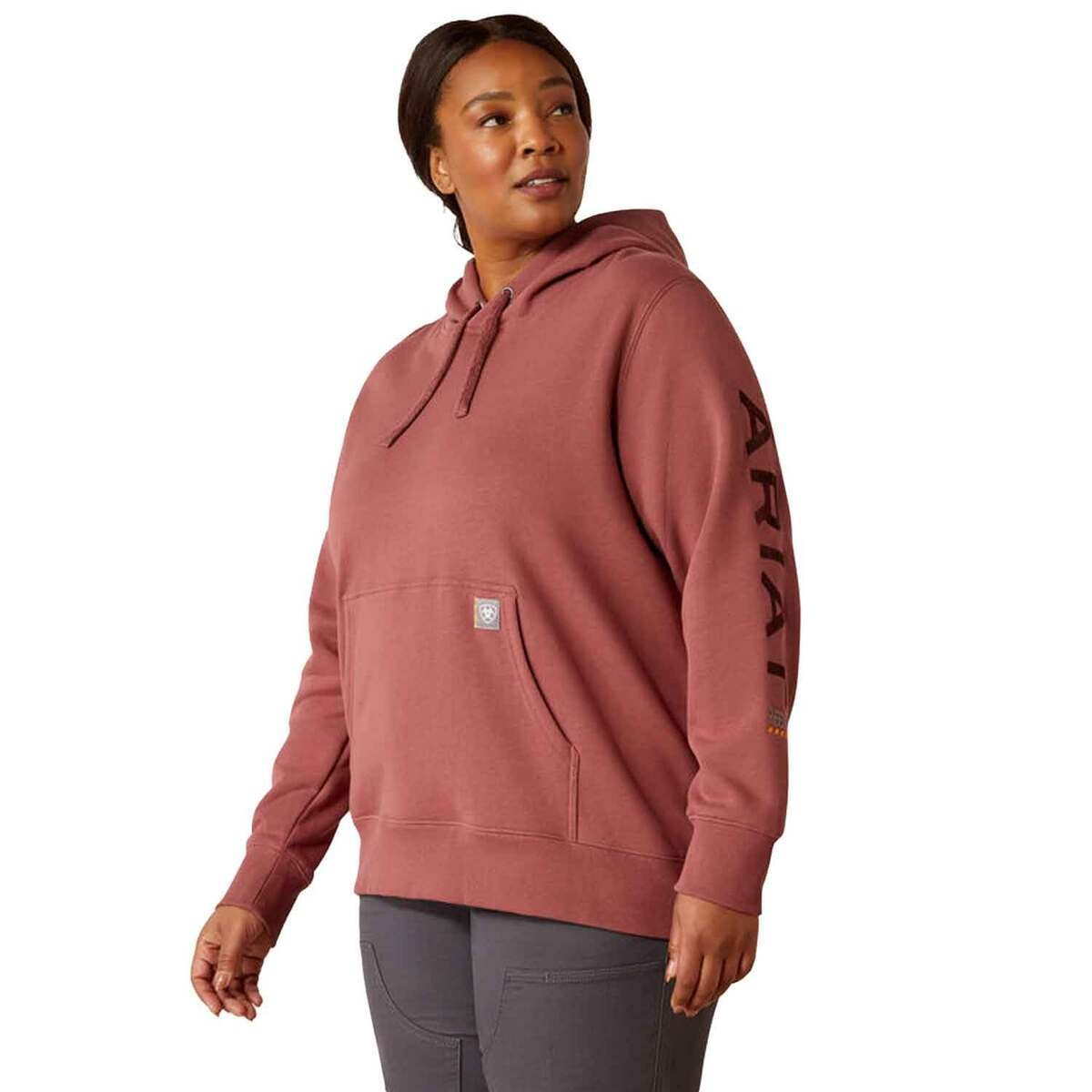 Ariat Women's Rebar Graphic Hoodie - Roan Rouge/ Catawba Grape