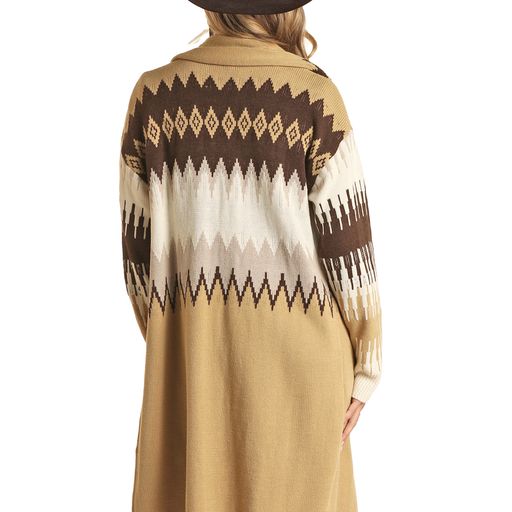 Rock & Roll Women's Oversized Cardigan - Camel