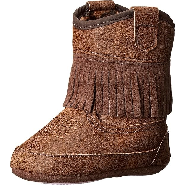 Blazin Roxx Annabelle Baby Bucker Boots - Brown with Fringe Detail