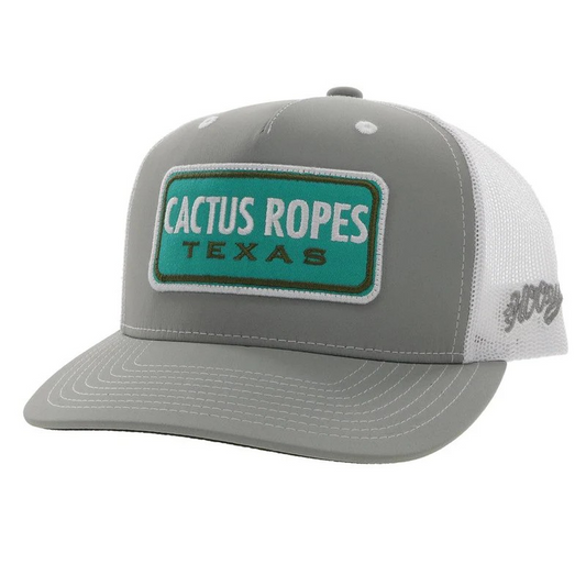 Hooey Youth Cactus Ropes Trucker Cap - Grey/White