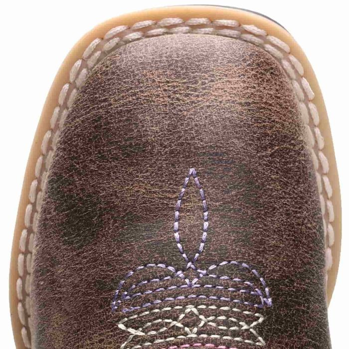 Double Barrel Toddler Girl's Hannah Western Boots - Brown