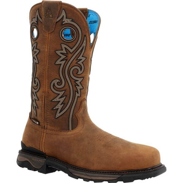 **Rocky Men's Carbon 6 Pull On Western Boots - Brown/Tan