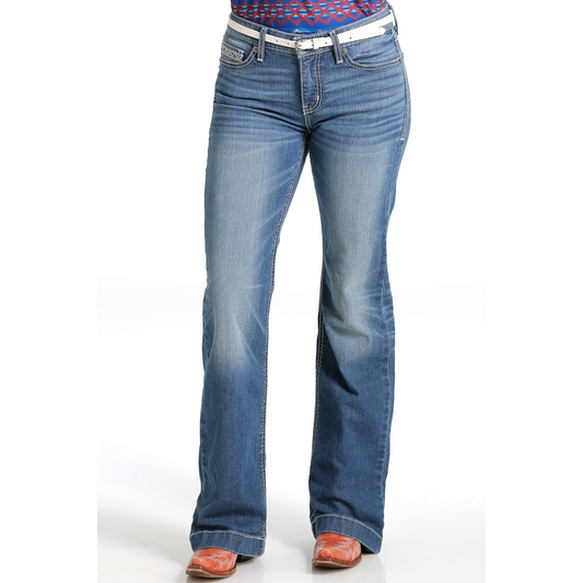 Cruel Women's Hayley Trouser Jeans - Medium Stonewash