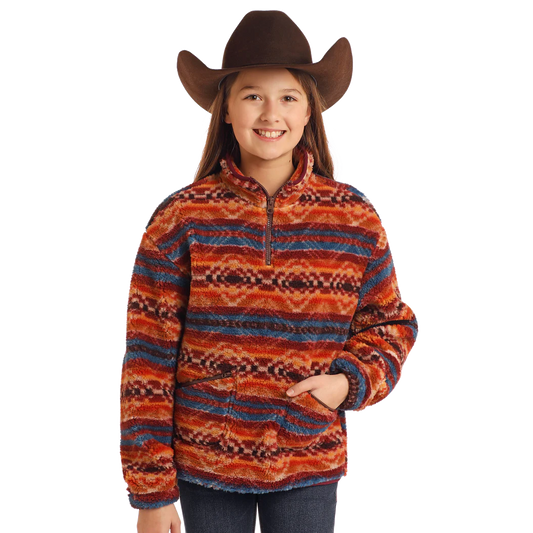 Rock & Roll Girl's Aztec Print Sherpa - Multiple Colours