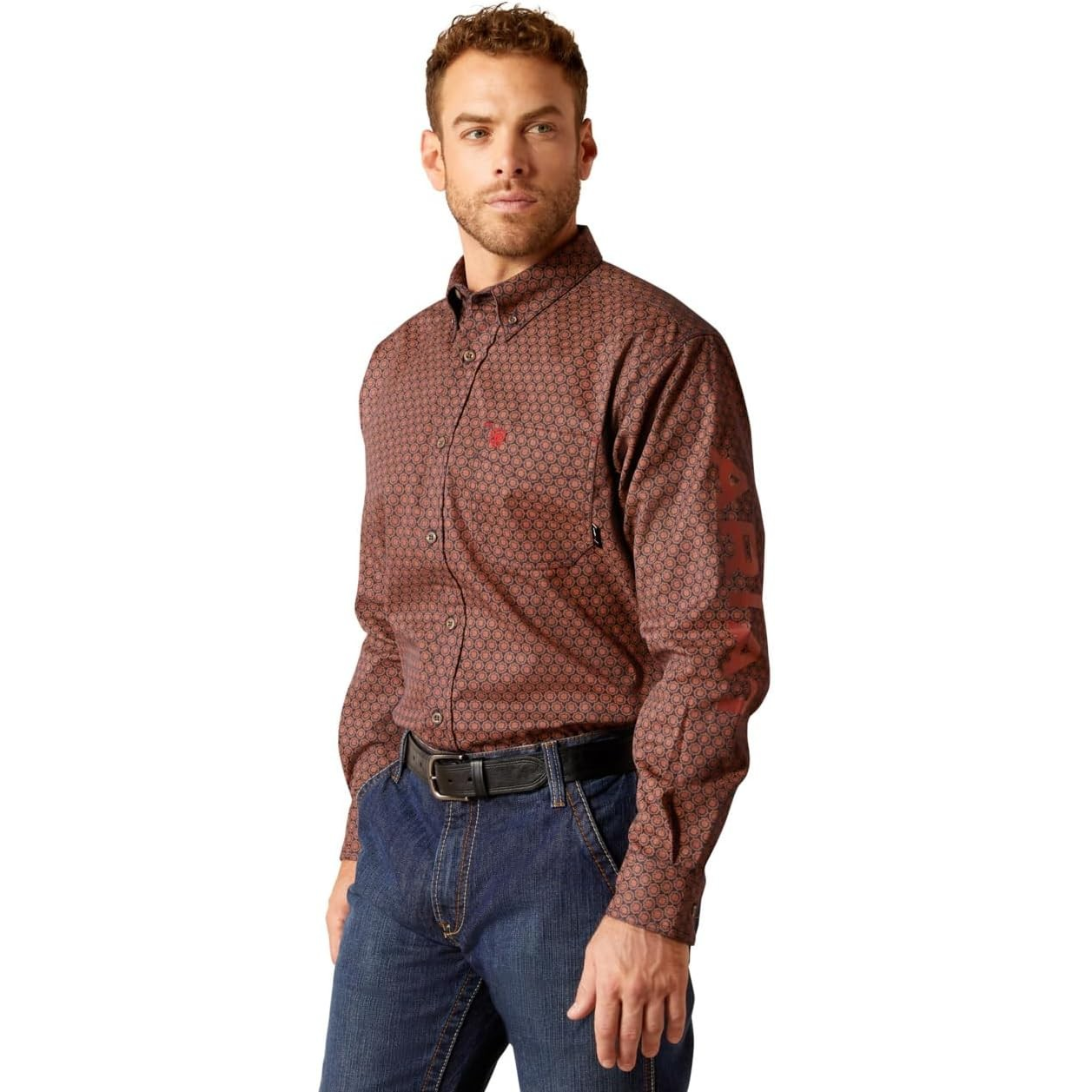 Ariat Men's Long Sleeve Adirondack Work Shirt - Burnt Henna