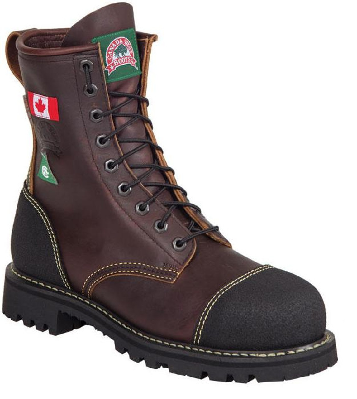 Canada West Men's Lace Work Boots - Pecan Tumbled