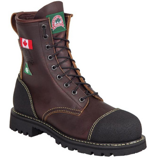 Canada West Men's Lace Work Boots - Pecan Tumbled