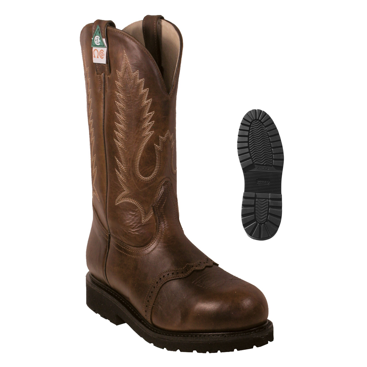 Boulet Men's Steel Toe Work Boots - Grizzly Mountain - Irvine Tack & Western Wear