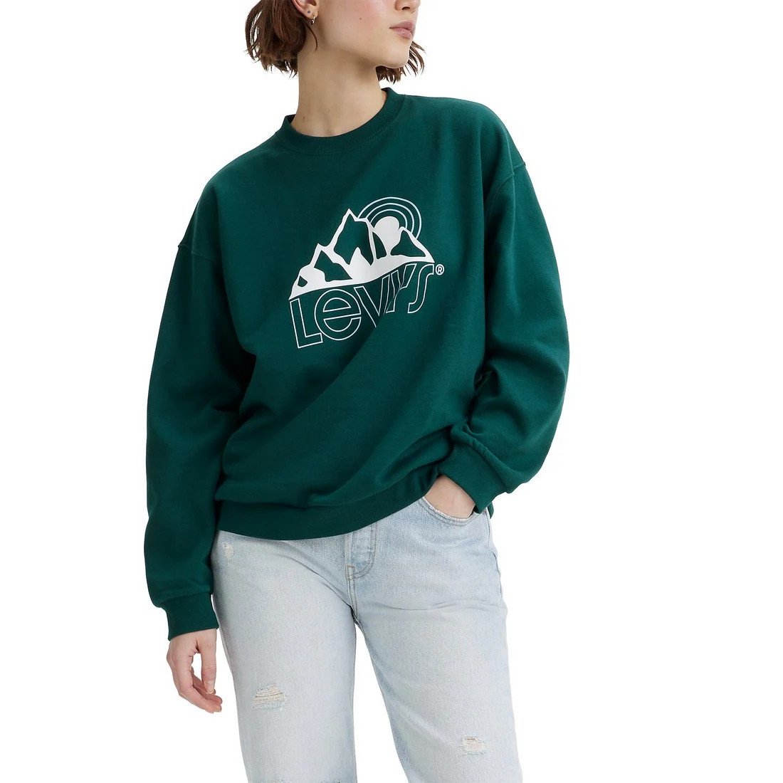 Levi Graphic Salinas Crew Mountain Top Crew - Teal