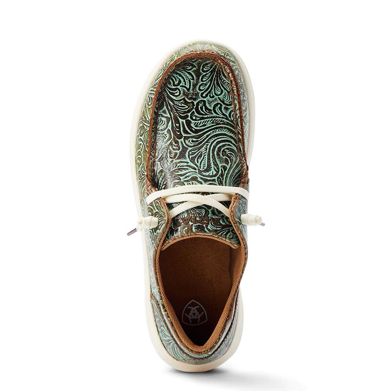 **Ariat Women's Hilo Shoes - Vintage Turquoise Floral Embossed